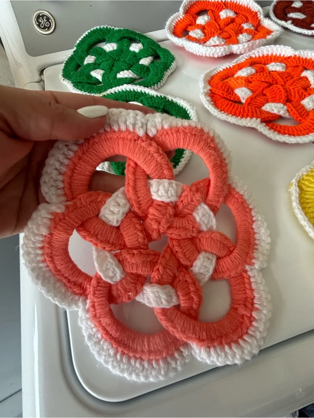 Handmade Crochet Kitchen Trivets - Multicolor Set